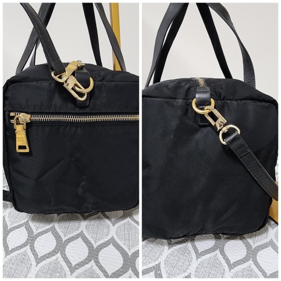 Authentic PRADA Tessuto Two-Way Boston Bag Black - Picture 12 of 13